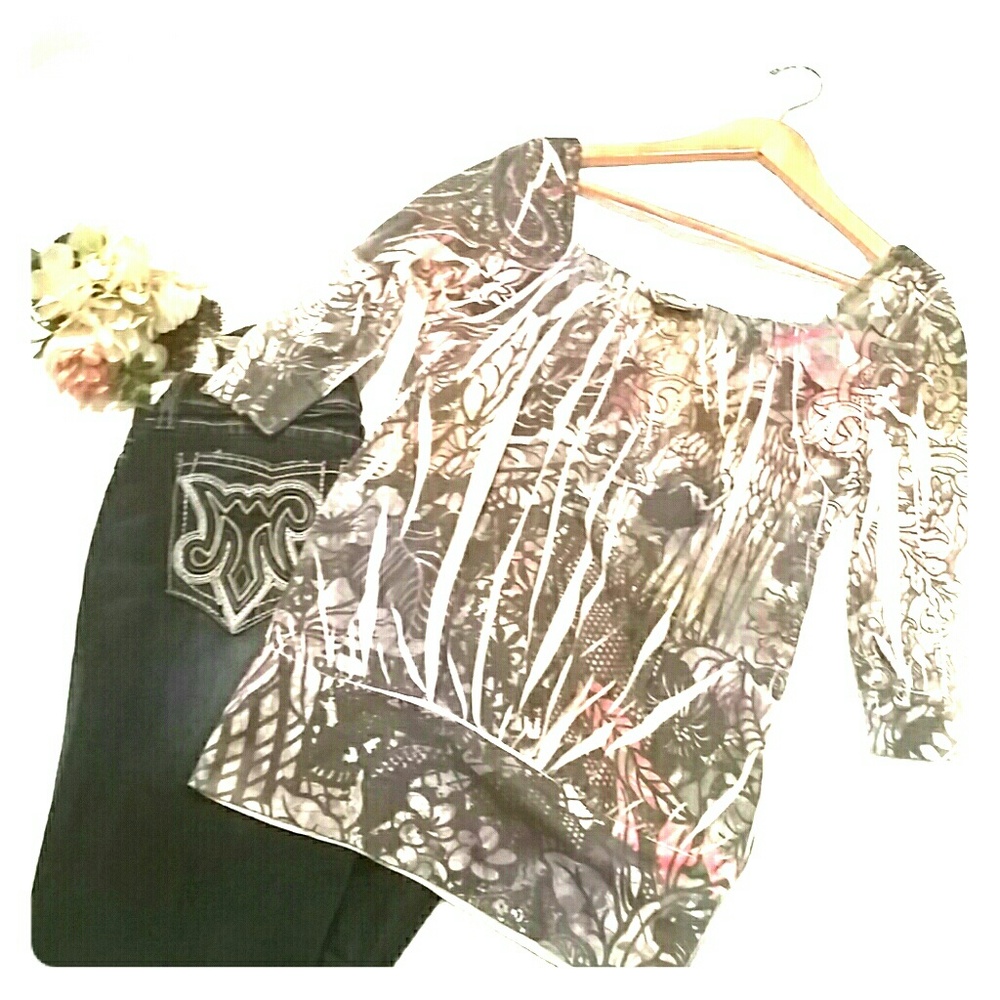 BKE daytrip 3/4 sleeve blouse
